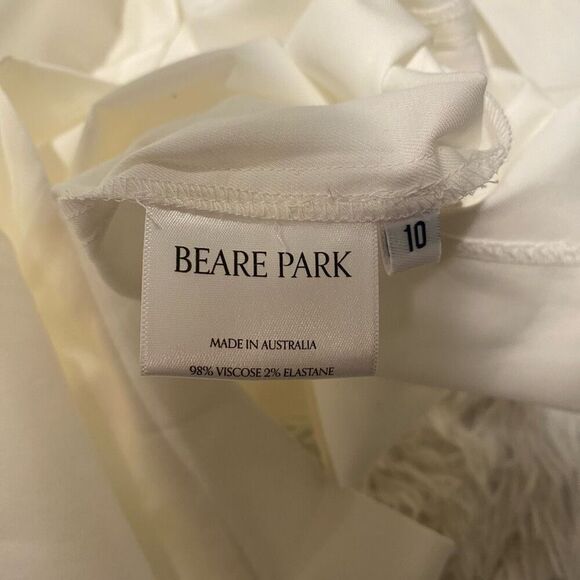 NEW Beare Park Drill Sleeveless Dress in Ivory SS23 Size 6 - Picture 6 of 9